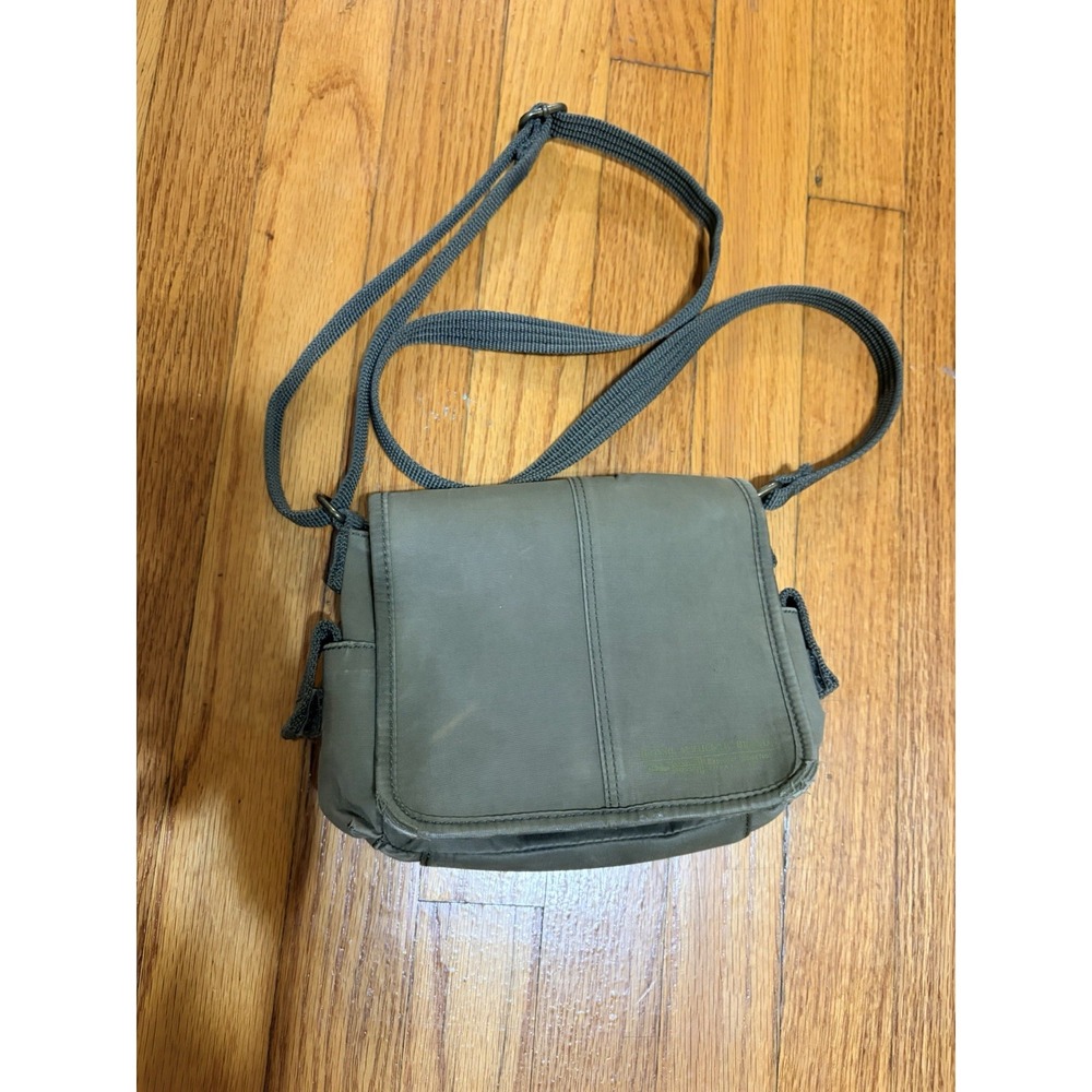 Vintage Fossil Cross Body Mini Messenger Green Distressed And Flawed Bag